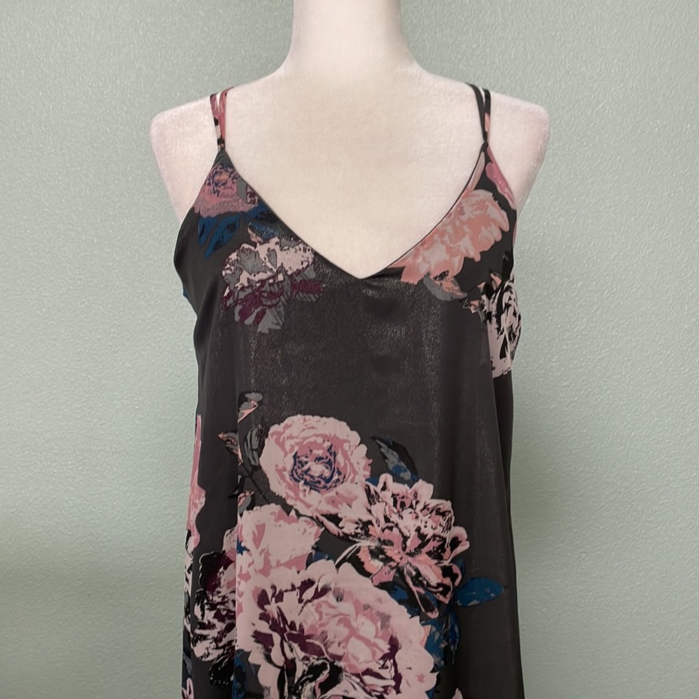 Xhilaration Gray Floral Dress - Picture 2 of 7